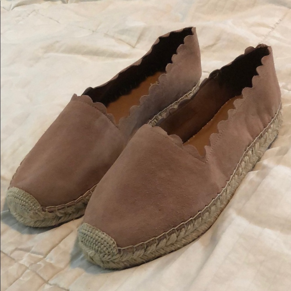 Soft Pink Closed Toed Flat Espadrilles